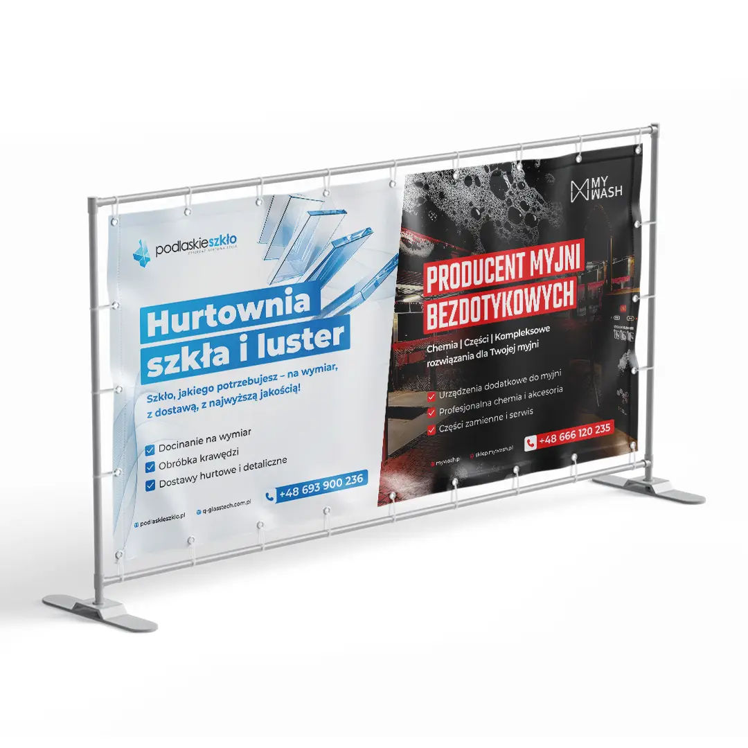 Hurtownia szkła i luster - baner reklamowy
